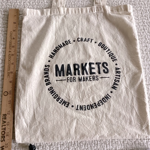 🥦🍅 Cotton Maker’s Market tote with a nylon reusable produce pouch. 🥕🌽 - Picture 1 of 12